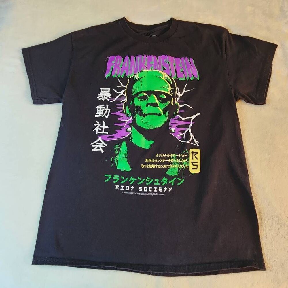 Riot Society Frankenstein Kanji Graphic Tshirt Size Medium